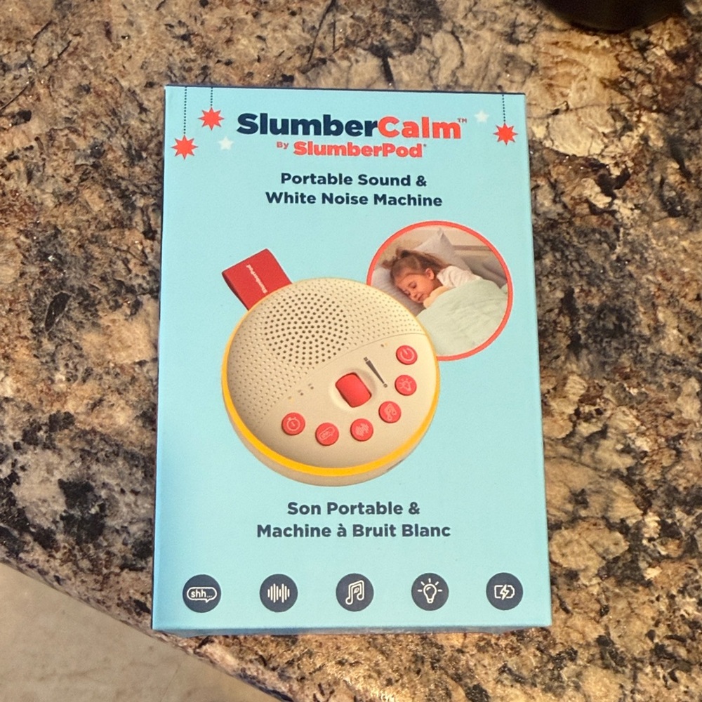 SlumberCalm Portable White Noise Machine - Yellow and Red